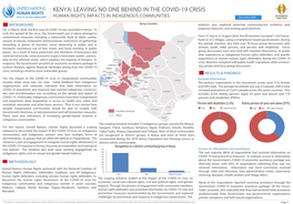 Kenya: Leaving No One Behind in the Covid-19 Crisis