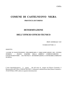 Comune Di Castelnuovo Nigra