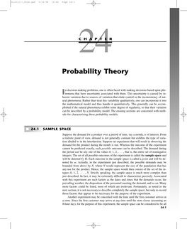 Probability Theory