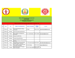 Final Annual Blood Donation Camp Schedule-2018 English.Xlsx