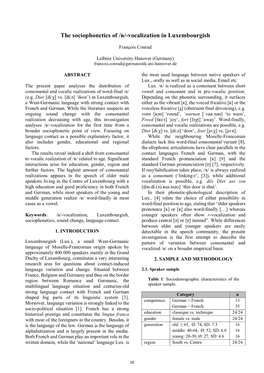 The Sociophonetics of /Ʀ/-Vocalization in Luxembourgish