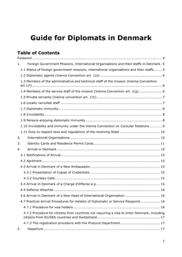 Guide for Diplomats in Denmark