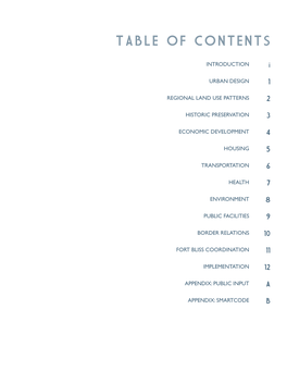 Table of Contents