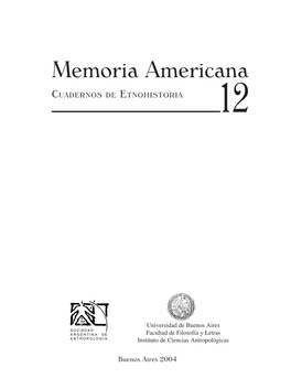 Memoria Americana CUADERNOS DE ETNOHISTORIA 12