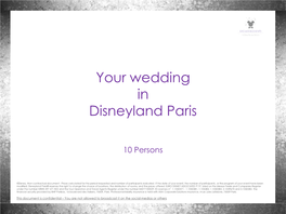 Your Wedding in Disneyland Paris