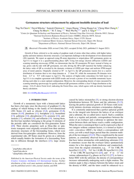 Germanene Structure Enhancement by Adjacent Insoluble Domains of Lead