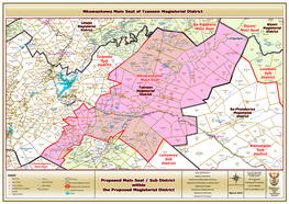 Limpopo Proposed Main Seat / Sub District Within the Proposed