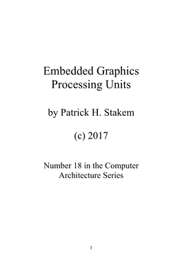 Embedded Graphics Processing Units