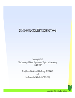 Semiconductor Heterojunctions