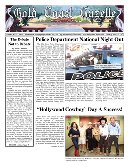 Police Department National Night out “Hollywood Cowboy” Day a Success!