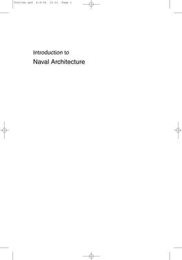 Naval Architecture Prelims.Qxd 4~9~04 13:01 Page Ii Prelims.Qxd 4~9~04 13:01 Page Iii