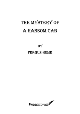 The Mystery of a Hansom Cab