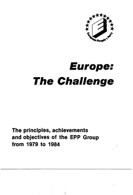 Europe: the Challenge