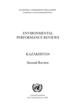 ENVIRONMENTAL PERFORMANCE REVIEWS KAZAKHSTAN Second