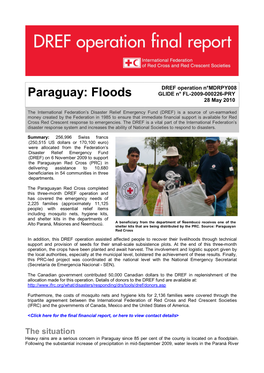 Paraguay: Floods GLIDE N° FL-2009-000226-PRY 28 May 2010