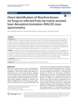 Direct Identification of Monilinia Brown Rot Fungi On