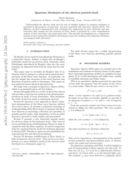 Quantum Mechanics of the Electron Particle-Clock