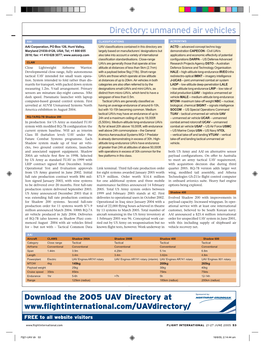 Flj21-UAV Dir 53 16/6/05, 2:14:44 Am Directory: Unmanned Air Vehicles