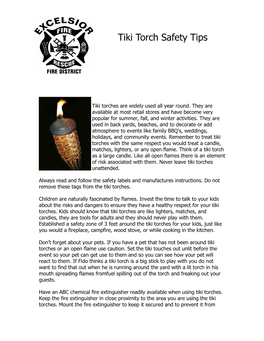 Tiki Torch Safety Tips