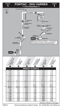 PONTIAC - DHU VARREN ROUTE 1  from Downtown  1