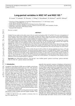 Long-Period Variables in NGC 147 and NGC 185