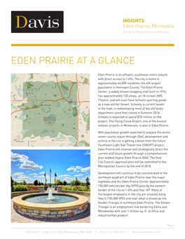Eden Prairie at a Glance