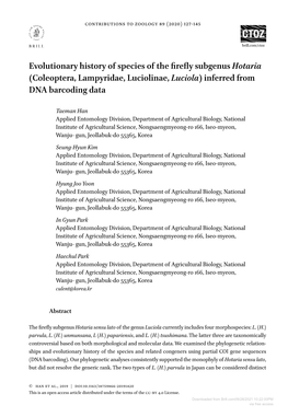 Inferred from DNA Barcoding Data