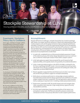 Stockpile Stewardship