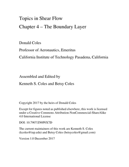 The Boundary Layer