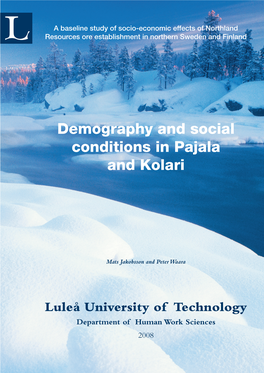 Demography and Social Conditions in Pajala and Kolari