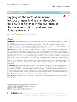 Digging up the Roots of an Insular Hotspot of Genetic Diversity