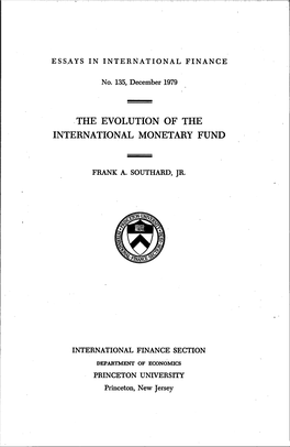 The Evolution of the International Monetary Fund