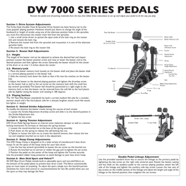 DW 7000 Pedal Manual