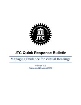 Managing Evidence for Virtual Hearings