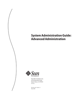 System Administration Guide: Advanced Administration