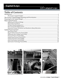 Table of Contents