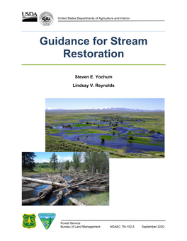 NSAEC TN-102.5, Guidance for Stream Restoration