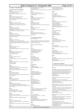 Radio 3 Listings for 13 – 19 September 2008 Page 1 of 19