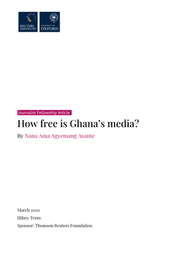 How Free Is Ghana's Media?