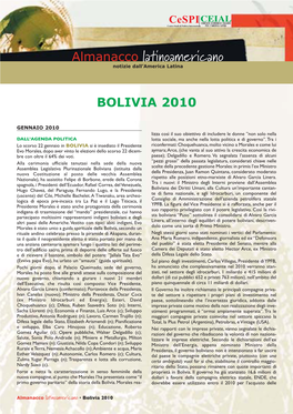 Bolivia 2010