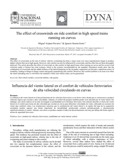 The Effect of Crosswinds on Ride Comfort in High Speed Trains Running on Curves