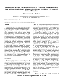 Occurrence of the Sinus Nematode Skrjabingylus Sp