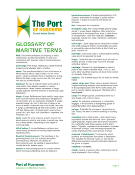 Glossary of Maritime Terms