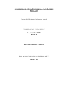 Nanosat ADCS Design and Performance Analysis