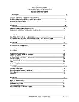 Table of Contents