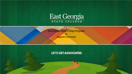 Annual Report East Georgia State College Programs at Augusta University