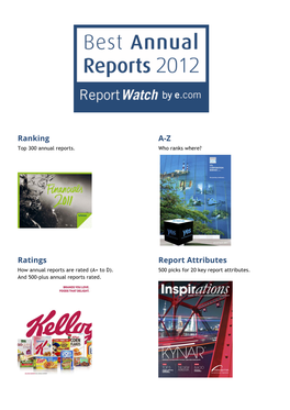 Annual Report on Annual Reports 2012