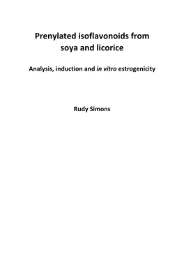Prenylated Isoflavonoids from Soya and Licorice