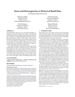 Noise and Heterogeneity in Historical Build Data an Empirical Study of Travis CI