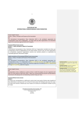 Statutes of the International Correspondence Chess Federation